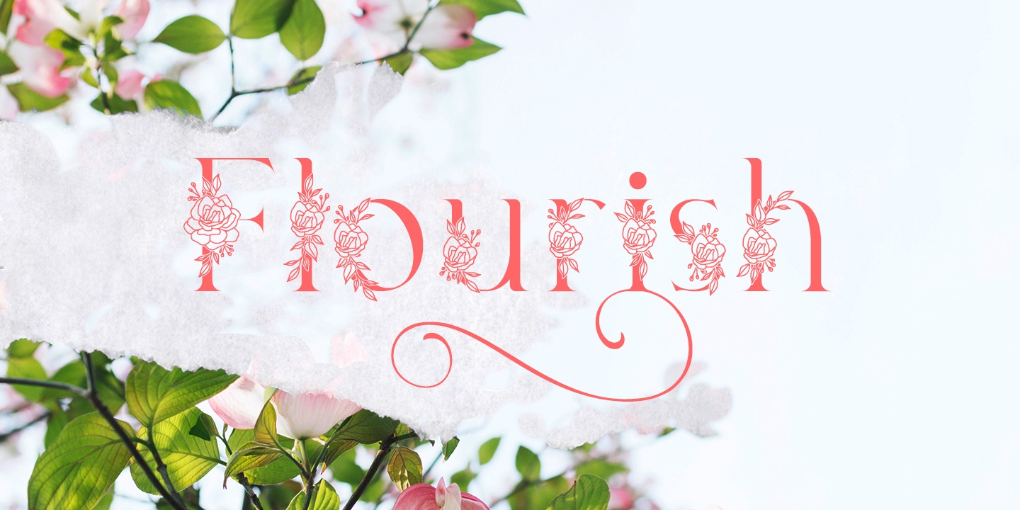 Marlyn flourishes Font preview